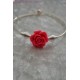 Bracelet fleur rose