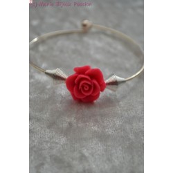 Bracelet fleur rose