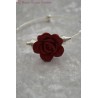 Bracelet fleur bordeaux