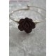 Bracelet fleur taupe