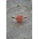 Bracelet fleur rose pêche