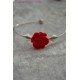 Bracelet fleur rouge