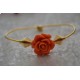 Bracelet fleur orange
