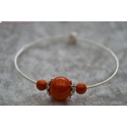 Bracelet perle orange