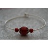 Bracelet perle rouge
