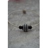 Bracelet perle noire et blanche
