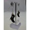 Boucles d'oreilles bottes noires