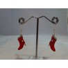 Boucles d'oreilles bottes rouges