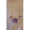 Collier de cérémonie fleur mauve
