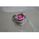Bague en fil alu perle magique rose fushia